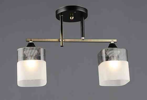 VALESO Люстра стельова на 2 плафони VALESO E27 Бронза Чорний Скло Сталь A4425/2 Коломыя