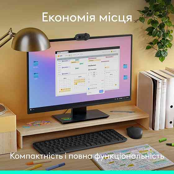 Комплект (клавіатура, миша) бездротовий Logitech MK250 Graphite (920-013823) ( Сірий ) Харьков