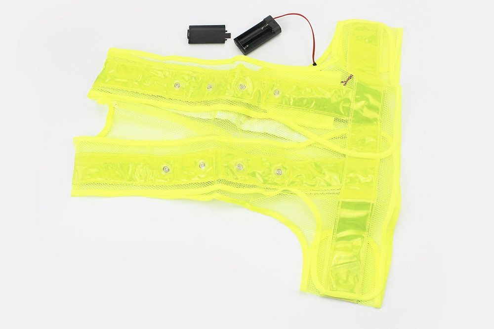 Жилет безпеки світловідбиваюча сітка LED, M (50*48см) Київ - фото 2
