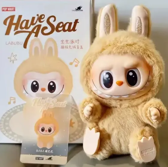 Сюрприз Брелок Labubu "Монстры" Pop Mart Лабубу трендовая плюшевая игрушка 15см Коломыя