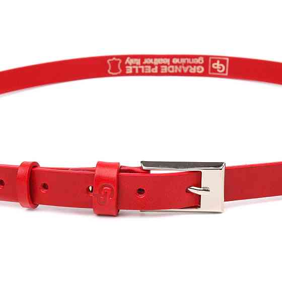 Привабливий жіночий ремінь із натуральної шкіри Grande Pelle 21445 Червоний Київ