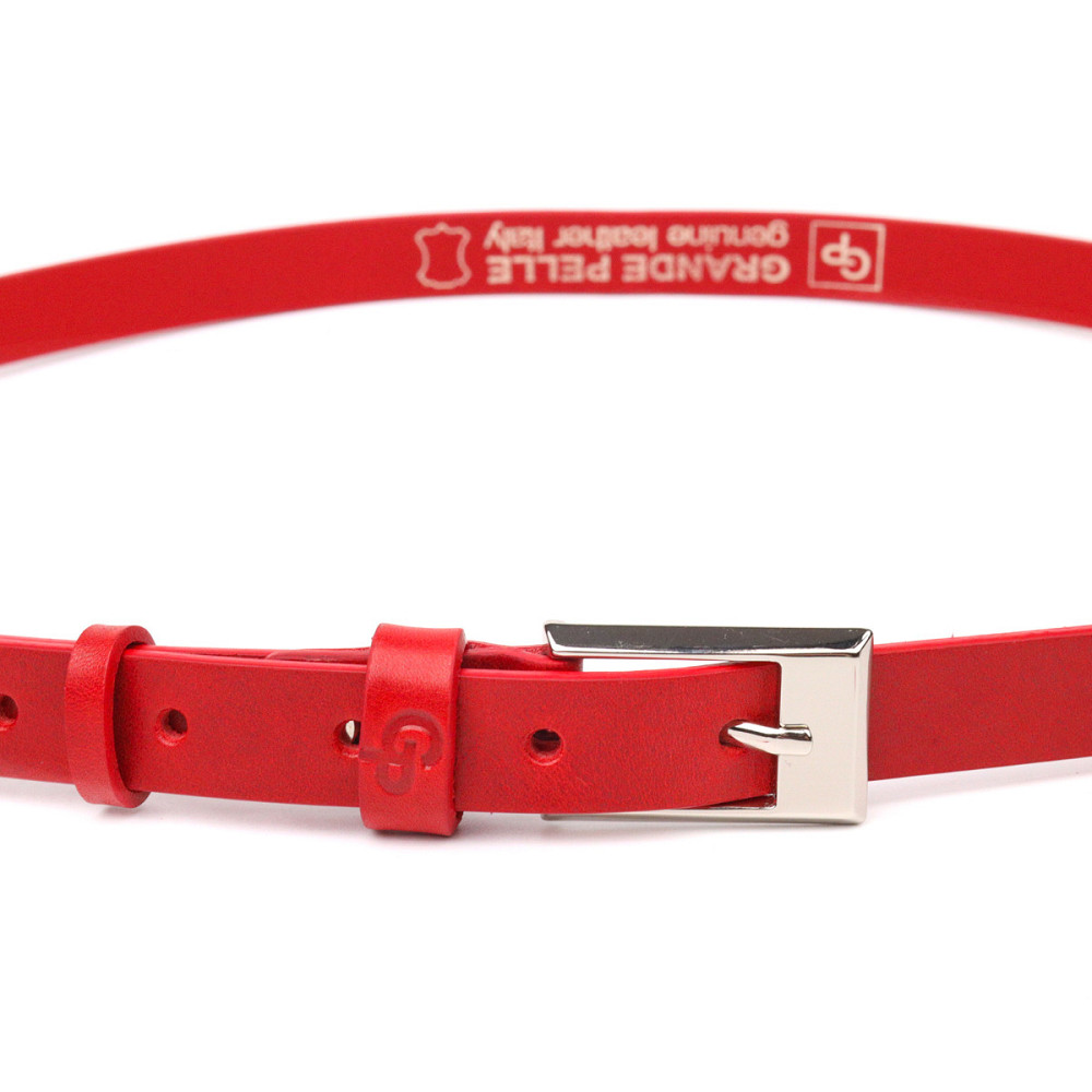 Привабливий жіночий ремінь із натуральної шкіри Grande Pelle 21445 Червоний Київ - фото 6