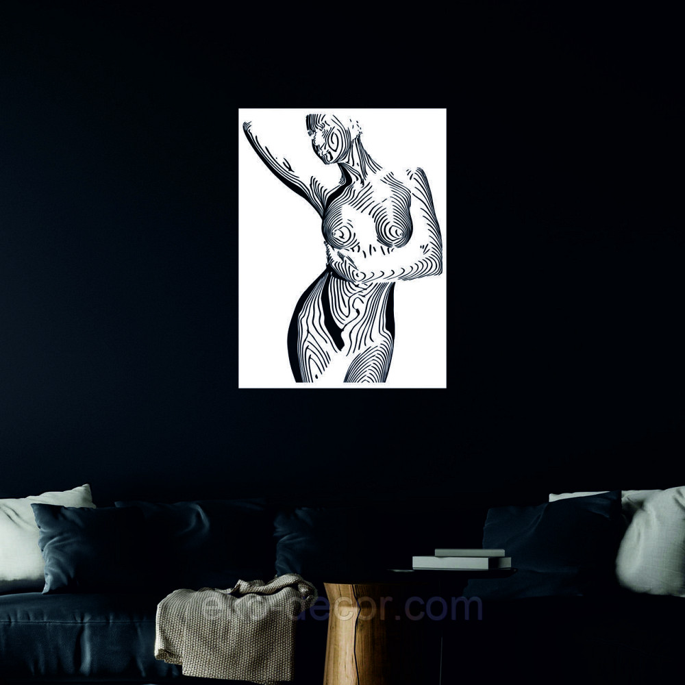 Декоративное настенное Панно «Женское тело», Декор на стену 90*66 см, Белый Киев - изображение 8