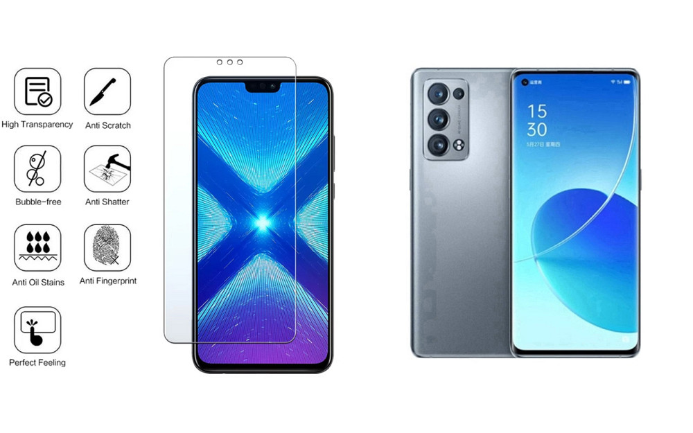 Захисне скло NeoGlass для Oppo Reno 7 Pro – надпрозоре та стійке Київ - фото 4