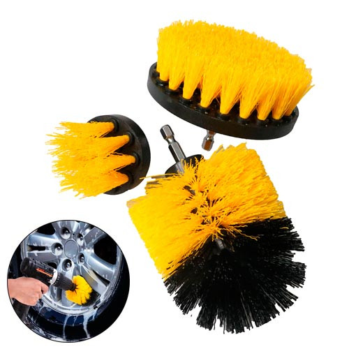 Набор щеток-насадок 3шт на шуруповерт дрель для чистки автомобиля Винница - изображение 1