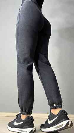 Брюки женские Akfu 507 спортивные джогеры на резинке вареные черные, черный, M Киев