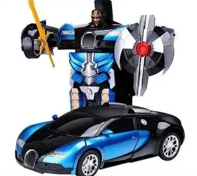 Машинка Трансформер Bugatti Size 18 см Robot Car синяя с пультом Коломыя - изображение 3