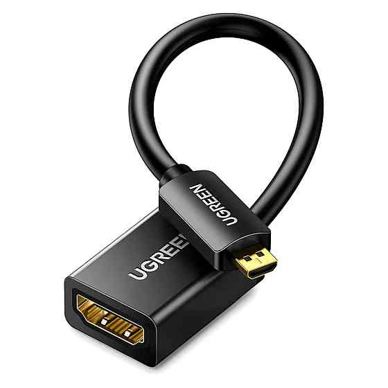 Переходник UGreen Micro HDMI to HDMI Female Adapter Cable 20134 (Черный, 22см) Николаев