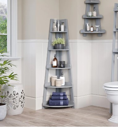 Стеллаж угловой для ванной 