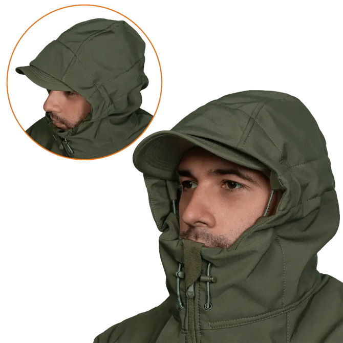 Куртка чоловіча тепла Stalker SoftShell 7225 (Оливковий) 2XL Вінниця - фото 5