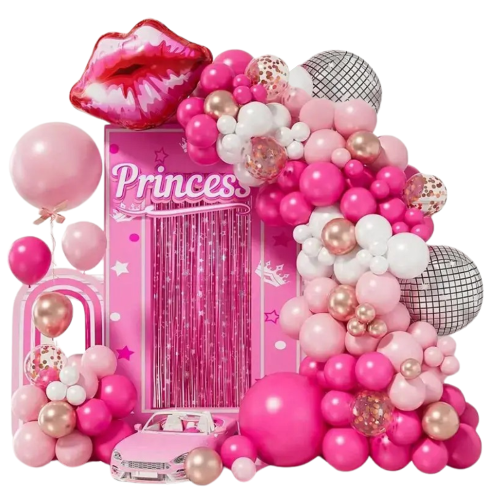 Набір повітряних куль «Princess» прикраса для торжества, рожеві Кам'янець-Подільський - фото 1