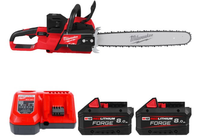 Пила ланцюгова акумуляторна безщіткова MILWAUKEE (шина 50см) M18 F2CHS50-802 (2Х18В) (+ заряд.пристрій, 2 Одеса - фото 1