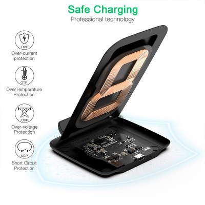 Зарядний пристрій Choetech 15W Fast Wireless Charging Stand 2coils black (T555-F-BK) Вінниця - фото 9