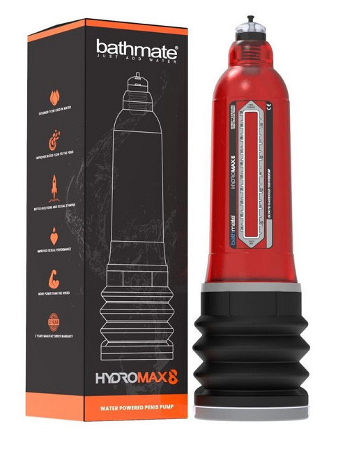 Гідропомпа Bathmate Hydromax 8 Red, для члена довжиною від 15 до 20 см, діаметр до 5,5 см Sex Aura Київ - фото 1