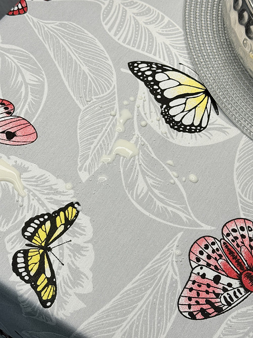 Ecotton Скатертина Ecotton DUCK 170х150 см водовідштовхувальна сіра 5725-13 Метелики Киев - изображение 3