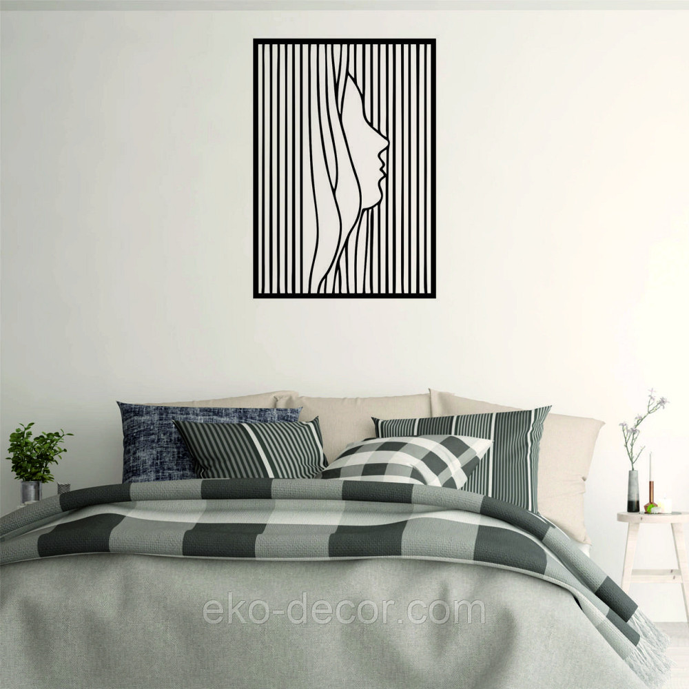 Декоративне настінне 3D Панно «Силует жінки», Декор на стіну з об'ємом Київ - фото 4