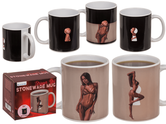 Чашка з термоефектом Stoneware Mug Stripper Girl, 300 мл Sex Aura Київ