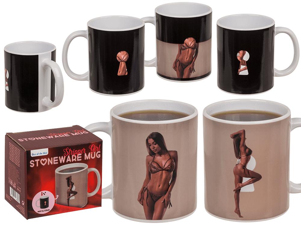 Чашка з термоефектом Stoneware Mug Stripper Girl, 300 мл Sex Aura Київ - фото 1