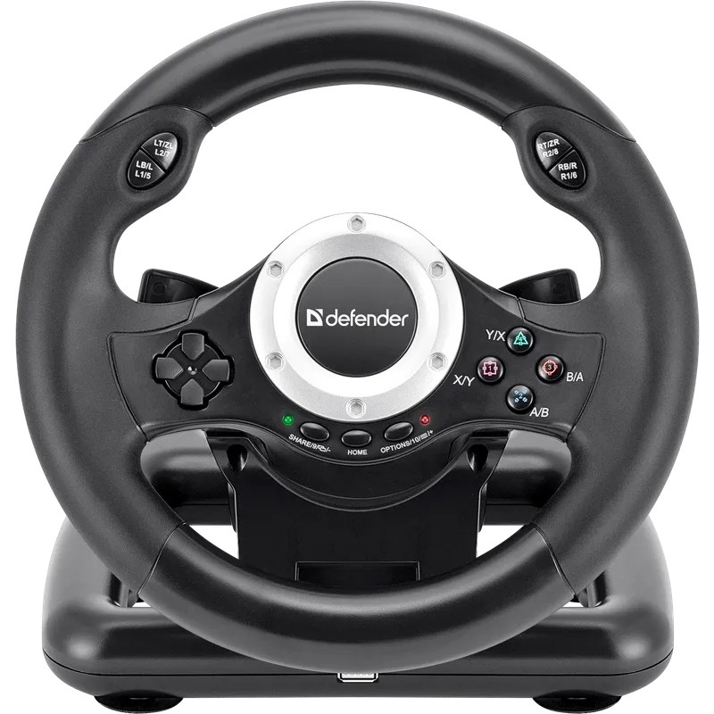 Ігрове кермо Defender Turbo Pro for PC/PS3/PS4/Xbox, 10кн., USB Вінниця - фото 1