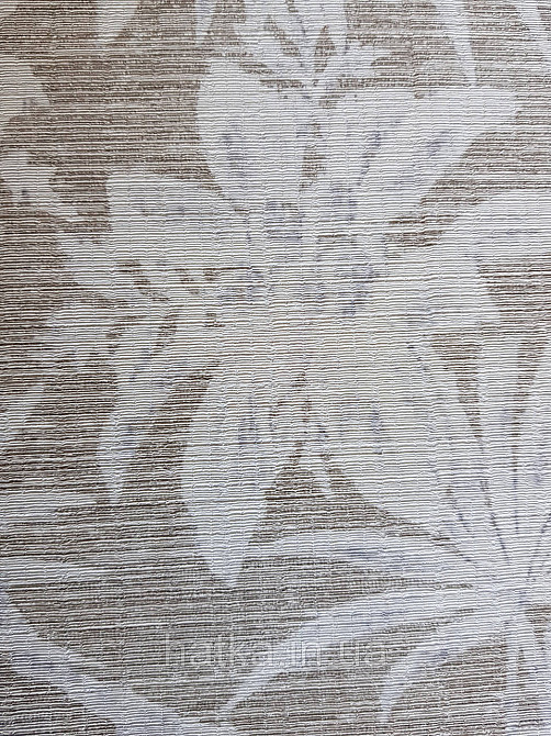 Шпалери флізелінові еко Casadeco Five o'clock 0.53х10 білі квіти, пальми, листя на коричневому під гобелен Київ - фото 3