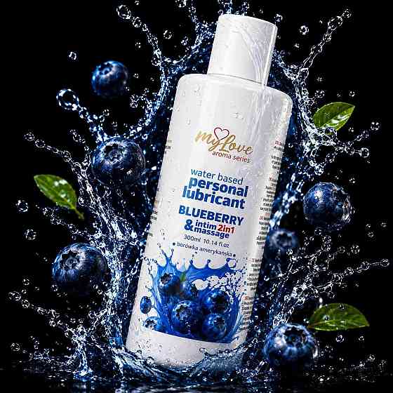 2в1 лубрикант та масажний гель - MyLove Aroma Series Intim&Massage Blueberry, 300 мл Sex Aura Київ