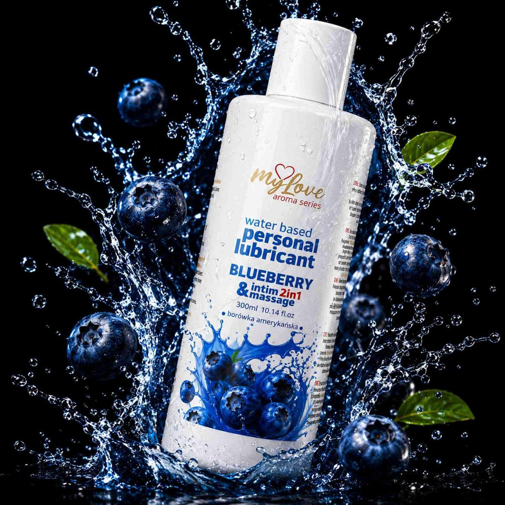 2в1 лубрикант та масажний гель - MyLove Aroma Series Intim&Massage Blueberry, 300 мл Sex Aura Київ - фото 2