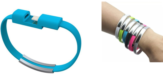 Кабель-браслет iPhone 5/5S/6/6+/iPad, блакитний RTL Вінниця