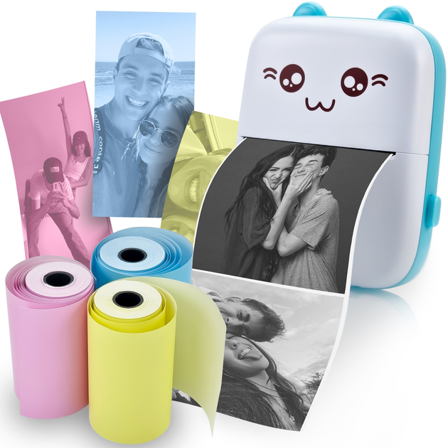 Дитячий портативний термопринтер Mini Printer (Блакитний) Київ - фото 4