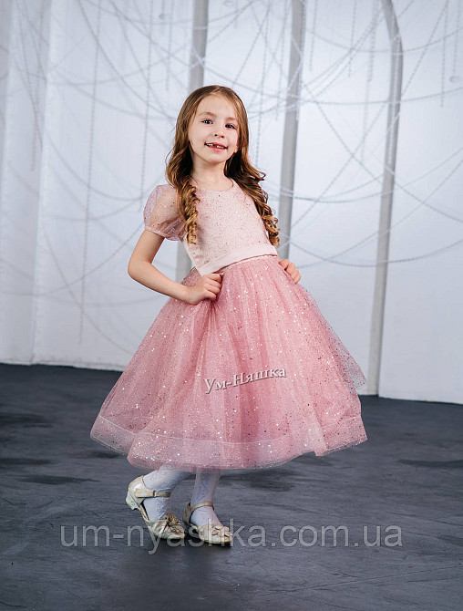 Пудровое платье пышное с блестками Кривой Рог - изображение 3