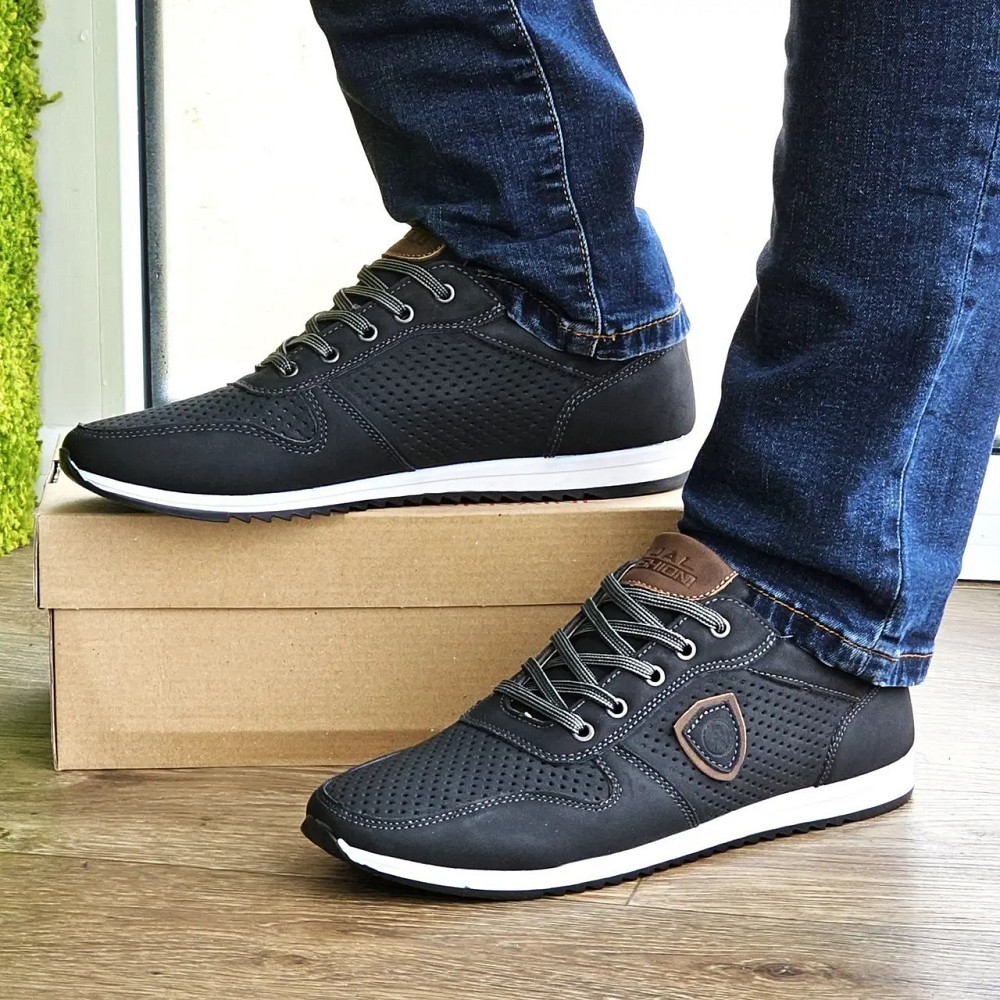 Мужские Мокасины Летние Кроссовки Сеточка Черные (размеры: 40,41,42,43,44,45) Видео Обзор - 04-1 Днепр - изображение 2