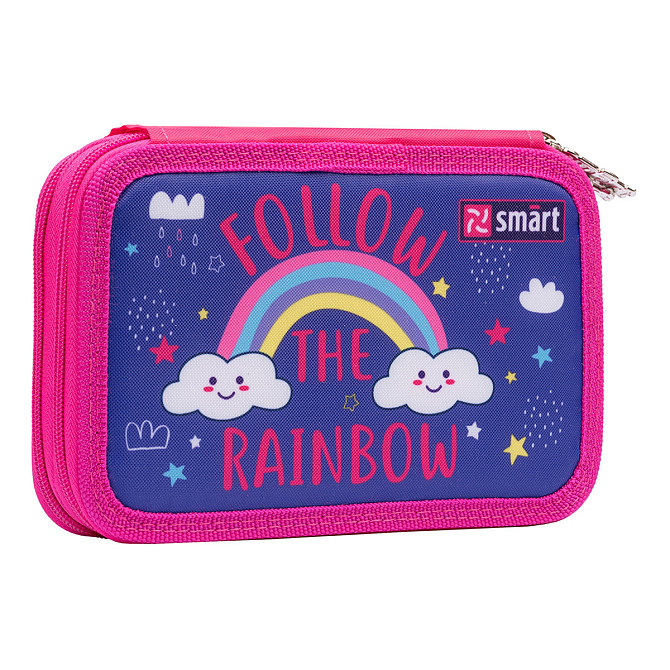 Пенал твердий "Smart" HP-01 подвійний 532818 "Follow the rainbow" фіолетовий, шт Київ - фото 1