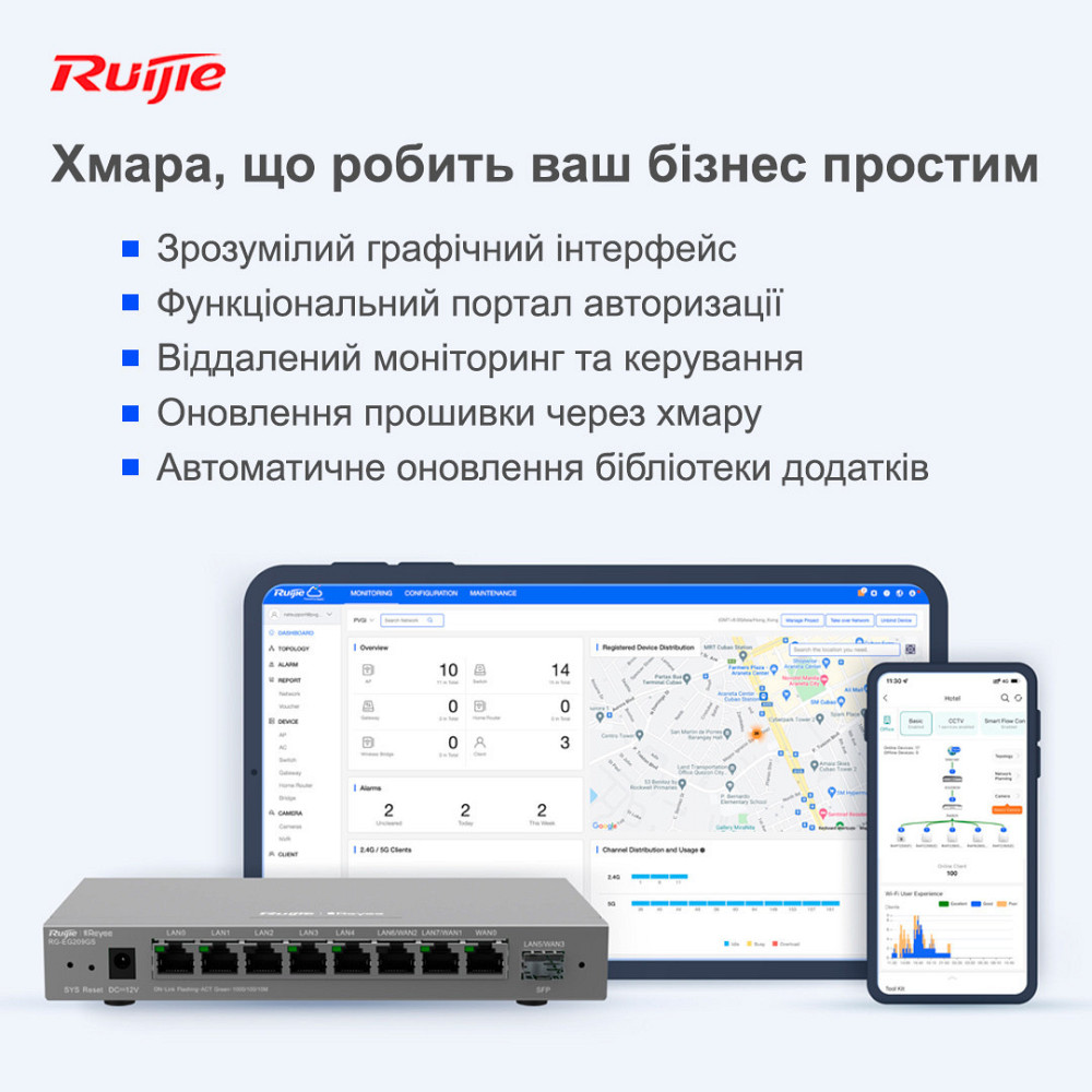 Маршрутизатор Ruijie Reyee RG-EG209GS Grey Харків - фото 11
