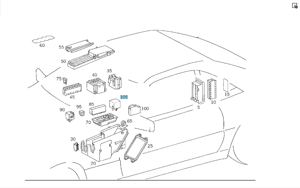 Mercedes-Benz  A0025421419 Реле ML W164 R-class short W251 C-class W203 CLK Coupe C209 SLK R171 CL C215 S-class short W220 V-class W638 G-class W463 S Одесса - изображение 2