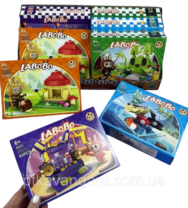 Конструктор лабубу 4в1 375 деталей labubu блоковий 4 набори в блоці K 972 A Хмельницький - фото 7