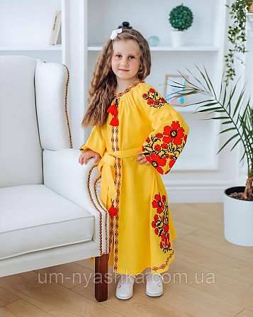 Дитяче вишите лляне плаття "Квіти Праги" р.134-164 Кривий Ріг - фото 6