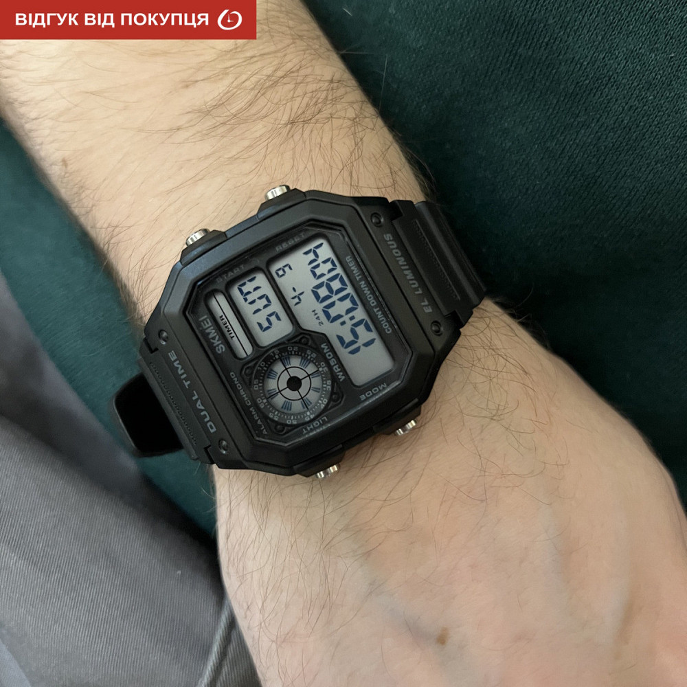 Годинник чоловічий водостійкий тактичний Skmei Arizona Чорний Вінниця - фото 7