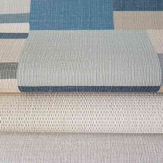 Шпалери вінілові на флізелін Sirpi AltaGamma Home 3 геометрія смуги різні сині, голубі, бежеві Київ