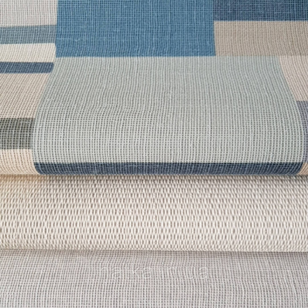 Шпалери вінілові на флізелін Sirpi AltaGamma Home 3 геометрія смуги різні сині, голубі, бежеві Київ - фото 3