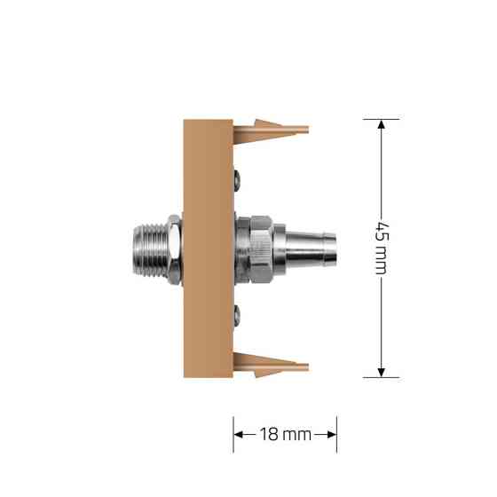 Супутникова розетка SAT LIVOLO, золота, модуль 0.5 поста, для ресивера / антени (VL-FCSL-1AP) Коломыя