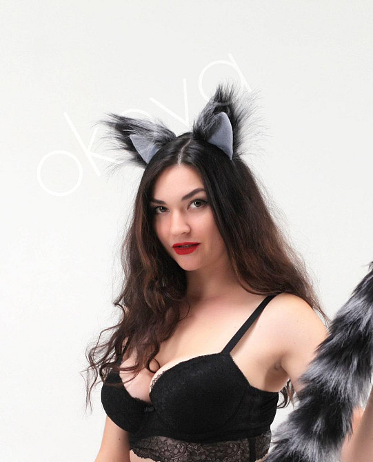 Лисьи ушки серебристые с серебряным кончиком OKOVA Sex Aura Киев - изображение 1