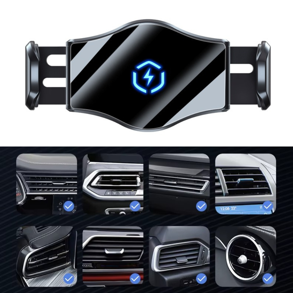 Держатель для телефона,автомобильный с беспроводной зарядкой 15W в машину с поворотом на 360 градусов,чёрный Каменец-Подольский - изображение 7