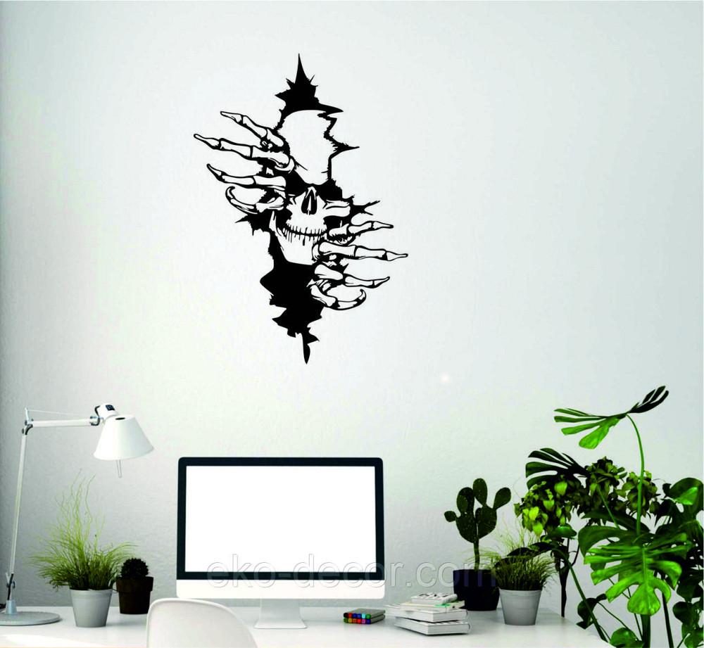 Декоративне настінне Панно «Скелет», Декор на стіну 110*75 см, Чорний Київ - фото 9