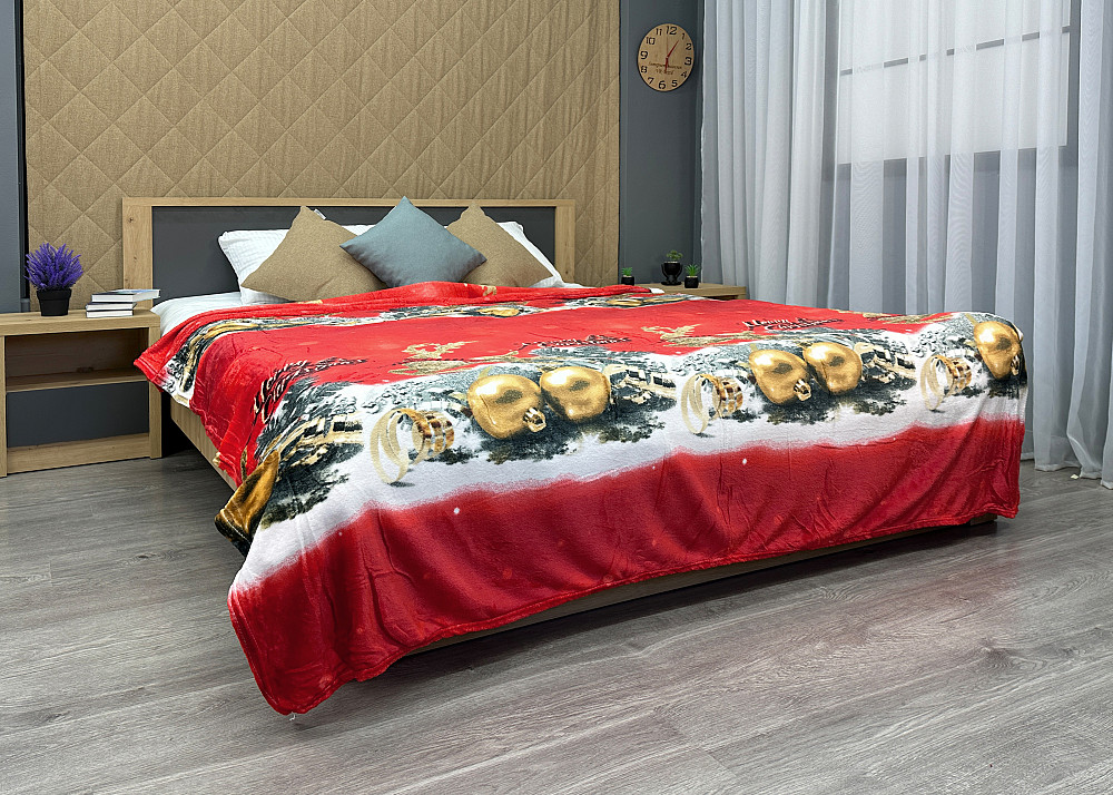 Плед-покрывало 200х230 см с рождественским принтом Разноцветный (87-325) Киев - изображение 4