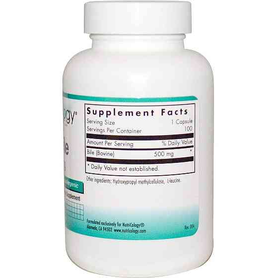 Екстракт бичачої жовчі Nutricology Ox Bile 500 мг 100 капс Київ