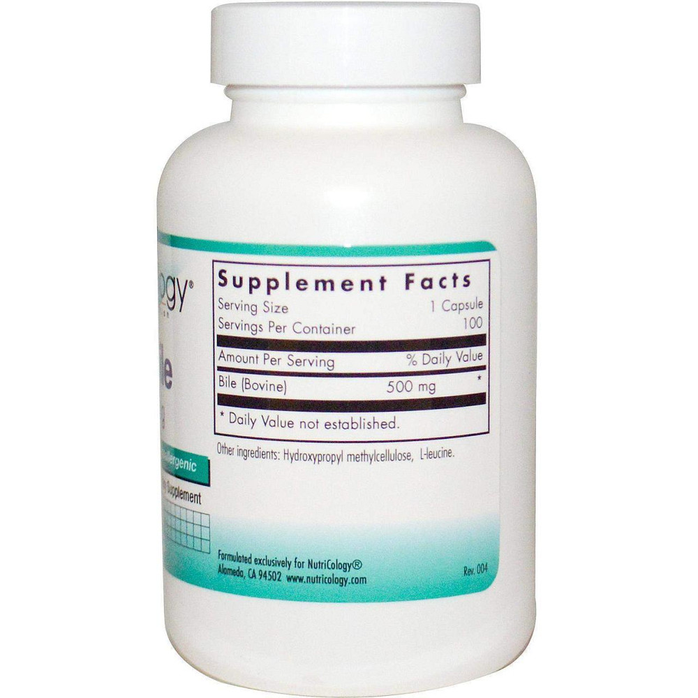 Екстракт бичачої жовчі Nutricology Ox Bile 500 мг 100 капс Київ - фото 2