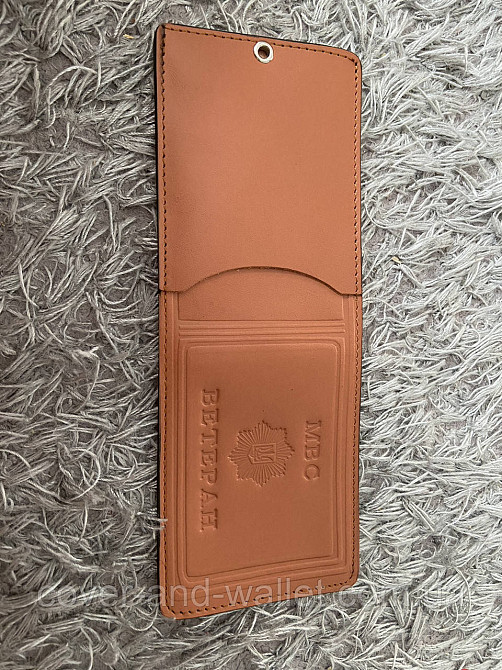 Шкіряна обкладинка ветеран МВС з кишенею для карток Київ - фото 7