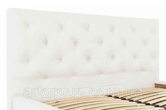 Ліжко-подіум BristolNew Design Comfort 120×190см З підйомним механізмом та нішею для білизни Екошкіра Білий Дніпро