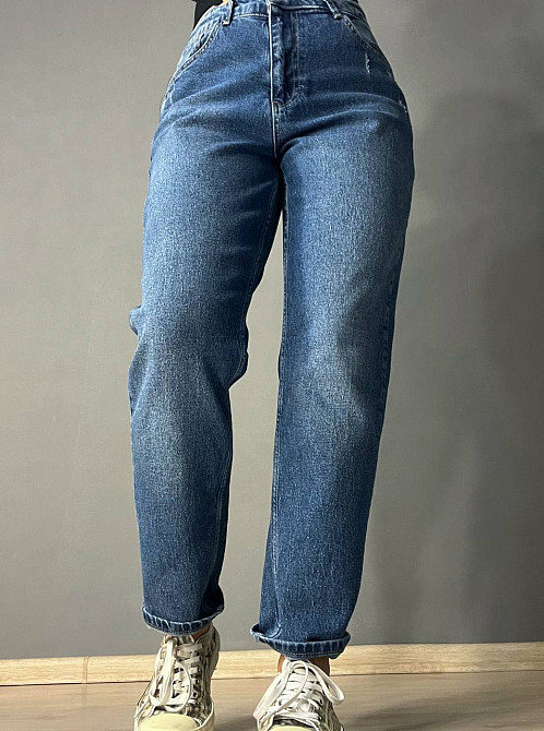 Джинси жіночі Dk-49 3564 MOM стрейчеві комфорт сині, синій, 40, 40, 78 см, 105 см Київ - фото 11