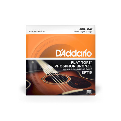 Струны для гитары D'Addario Flat Tops Phosphor Bronze Extra Light (10-47) (EFT15) Винница - изображение 1