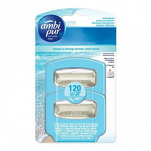 Cменный блок для освеж. воздуха Ambi Pur - Океан и Ветер, 2 х 5.5 мл Виноградов - изображение 3